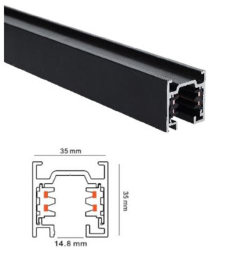 200cm 3 Phasen Aufbau Stromschiene schwarz